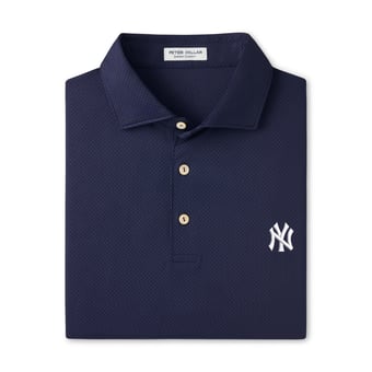 Men's Peter Millar Navy New York Yankees Hugo Performance Jersey Polo