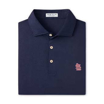 Men's Peter Millar Navy St. Louis Cardinals Hugo Performance Jersey Polo