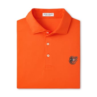 Men's Peter Millar Orange Baltimore Orioles Hugo Performance Jersey Polo