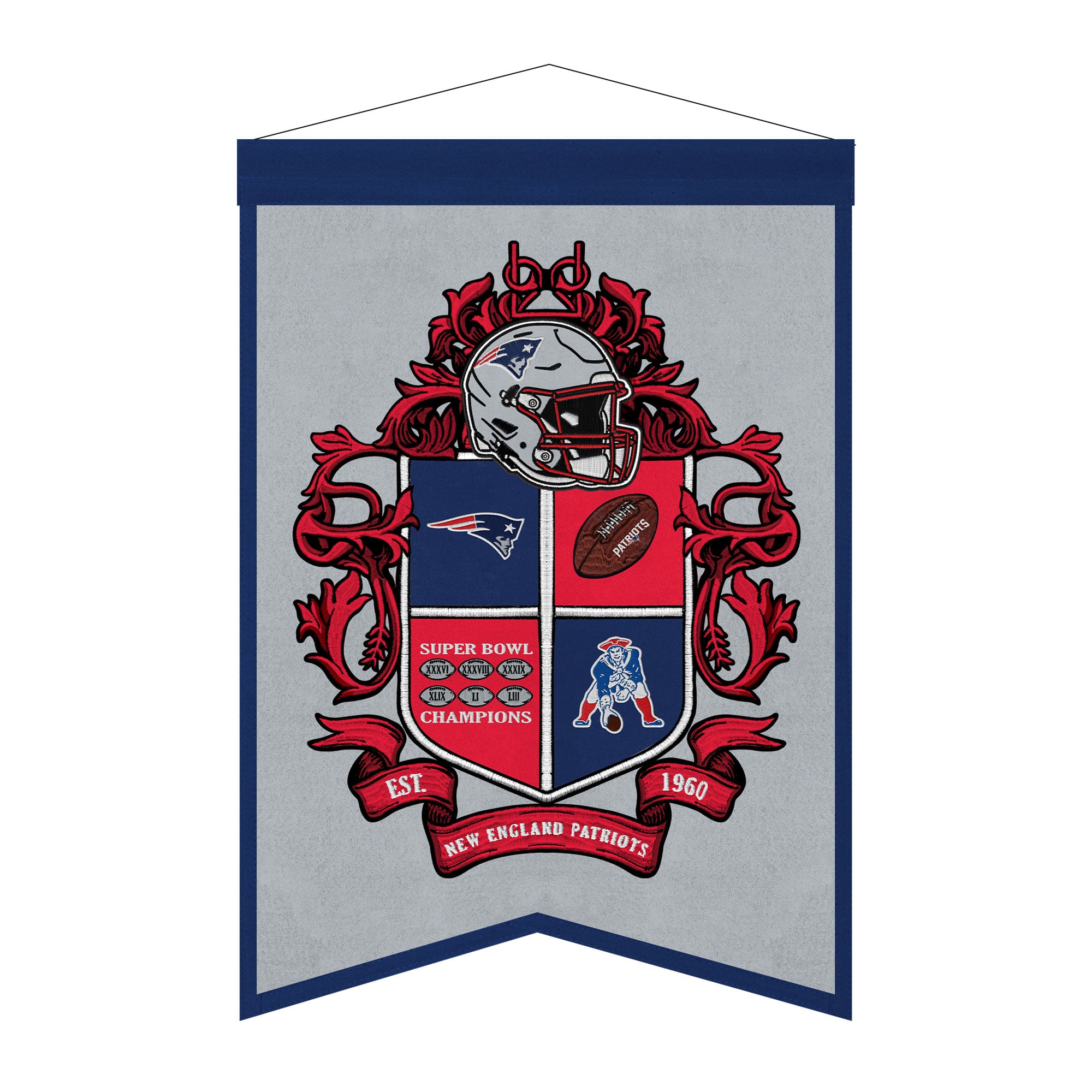New England Patriots 15" x 22" Crest Banner
