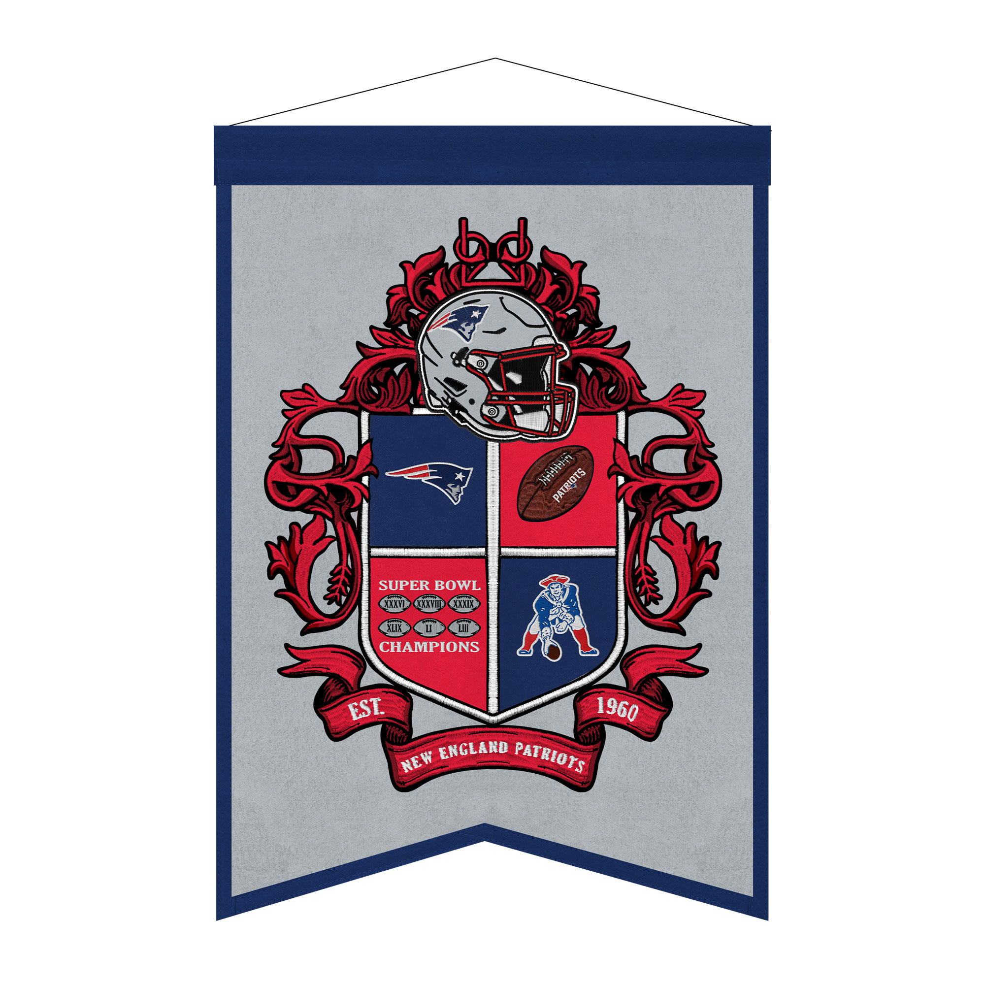 New England Patriots 15" x 22" Crest Banner