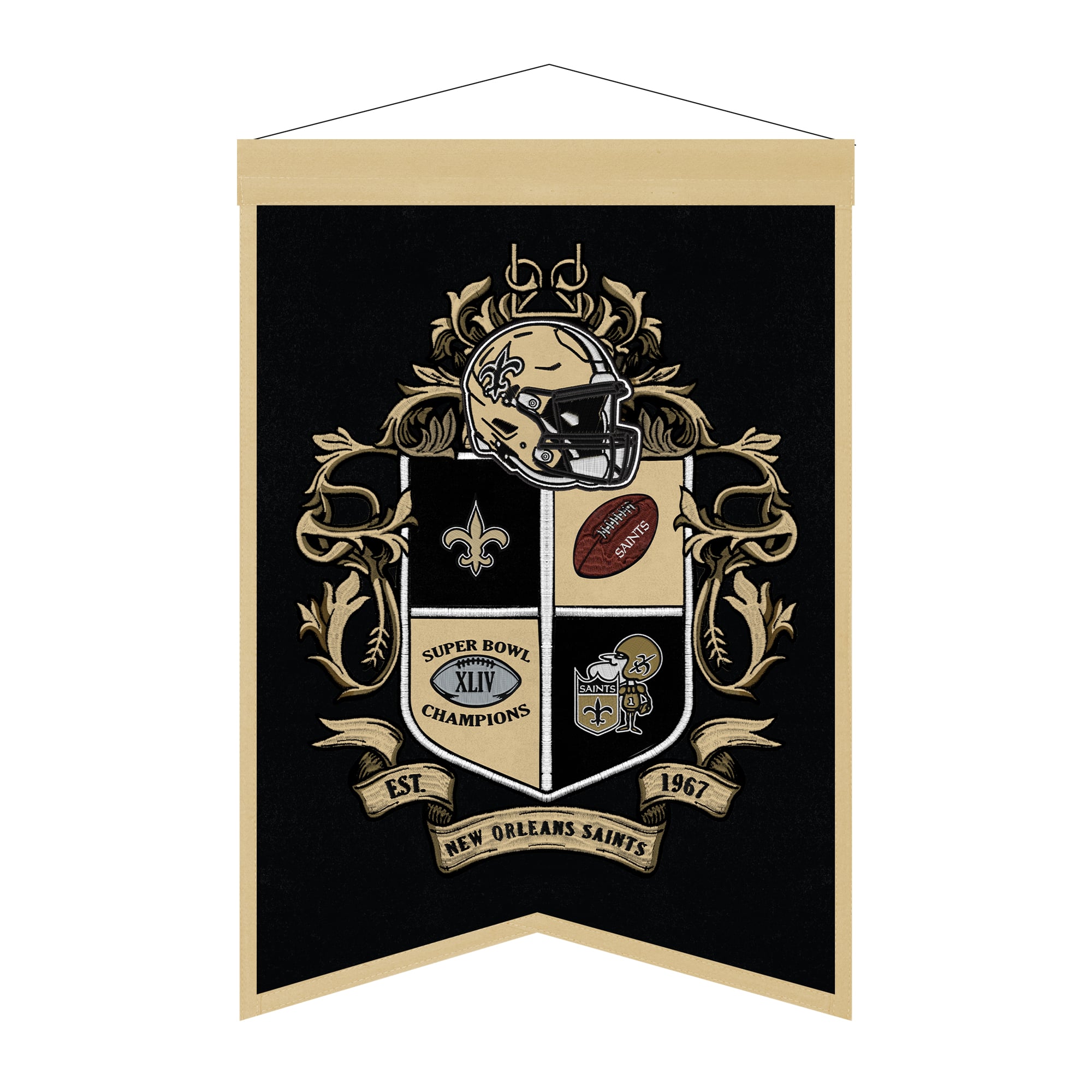 New Orleans Saints 15" x 22" Crest Banner