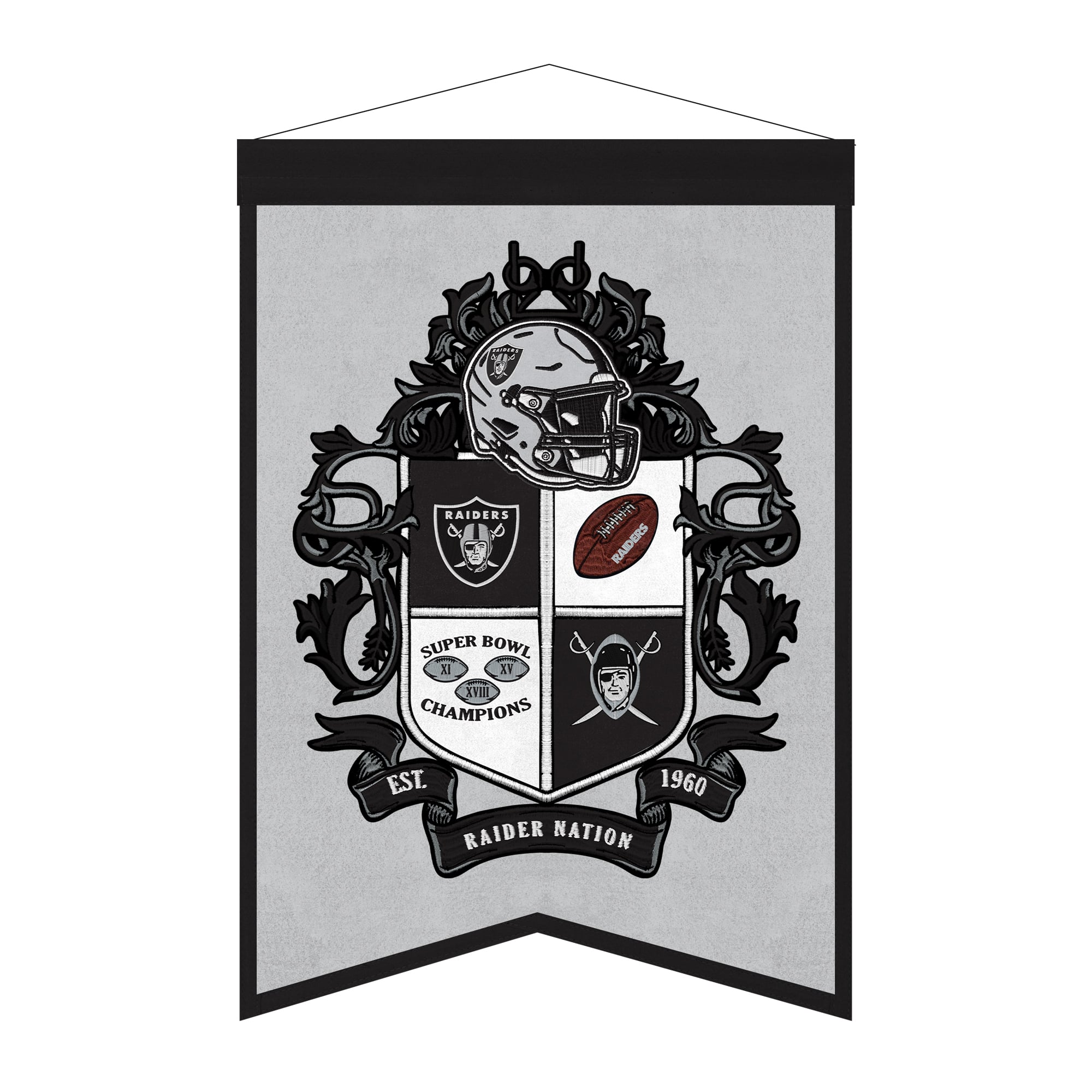 Las Vegas Raiders 15" x 22" Crest Banner