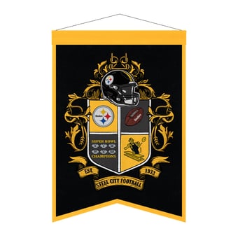 Pittsburgh Steelers 15" x 22" Crest Banner