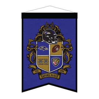 Baltimore Ravens 15" x 22" Crest Banner