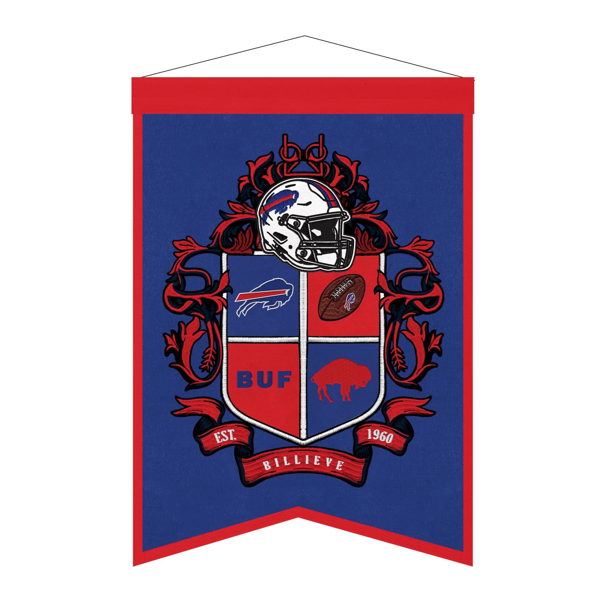 Buffalo Bills 15" x 22" Crest Banner