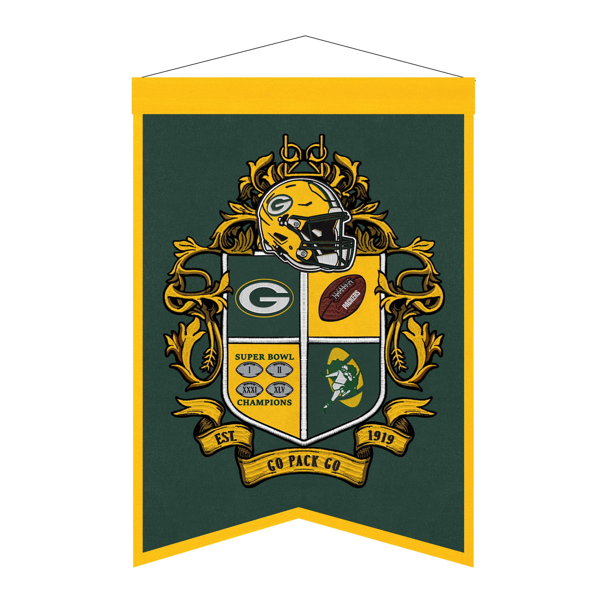 Green Bay Packers 15" x 22" Crest Banner