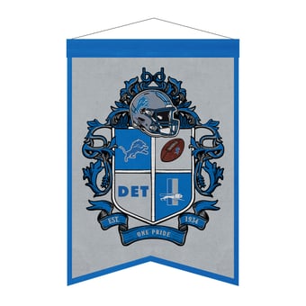 Detroit Lions 15" x 22" Crest Banner