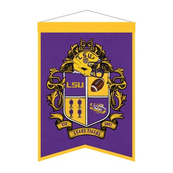 LSU Tigers 15" x 22" Crest Banner