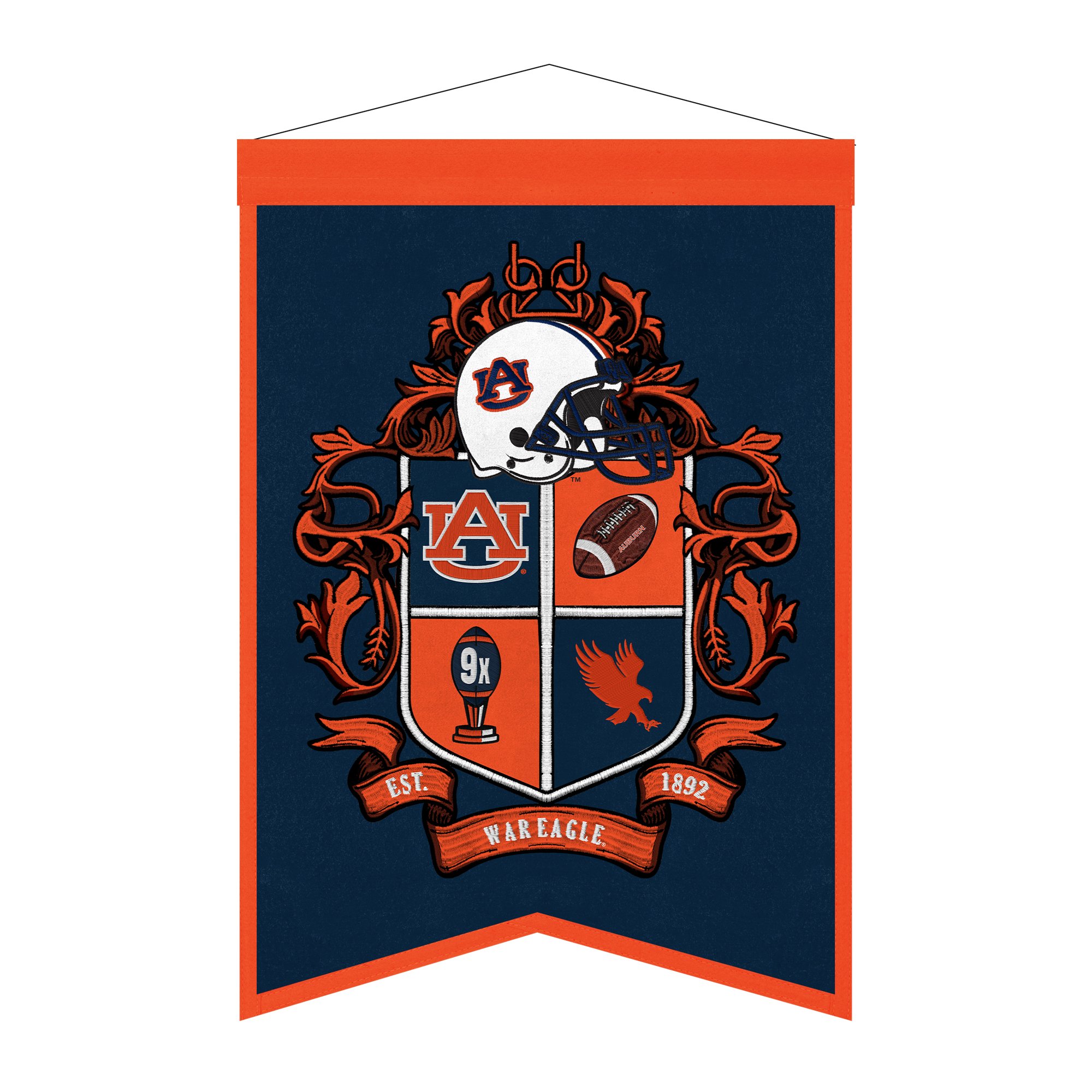 Auburn Tigers 15" x 22" Crest Banner