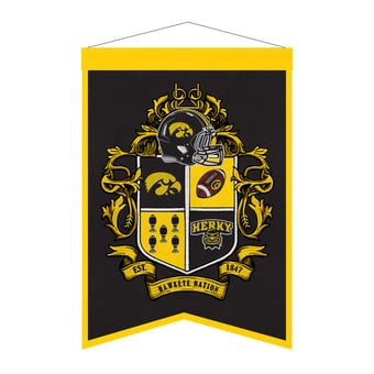 "Iowa Hawkeyes 15"" x 22"" Crest Banner"