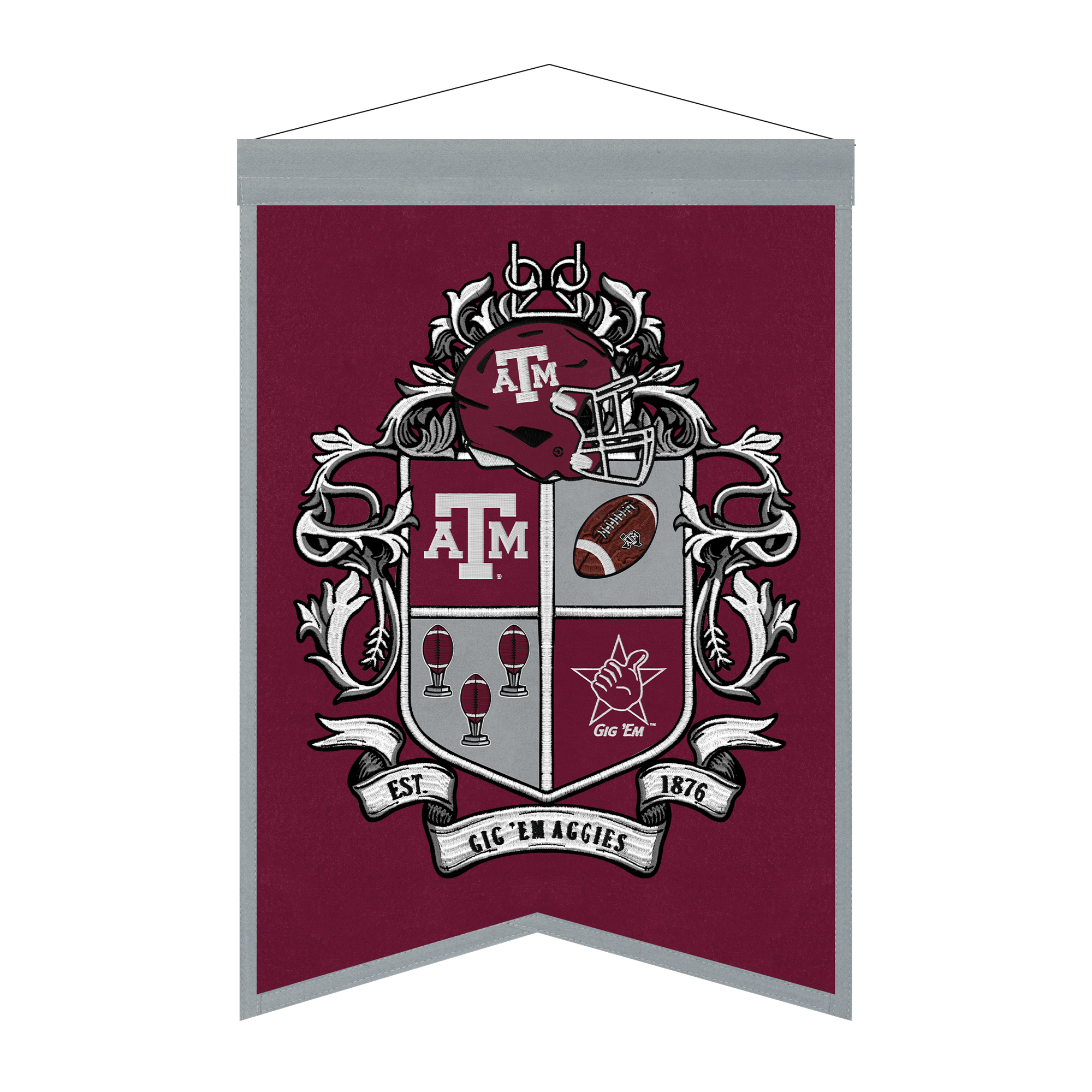 Texas A&M Aggies 15" x 22" Crest Banner