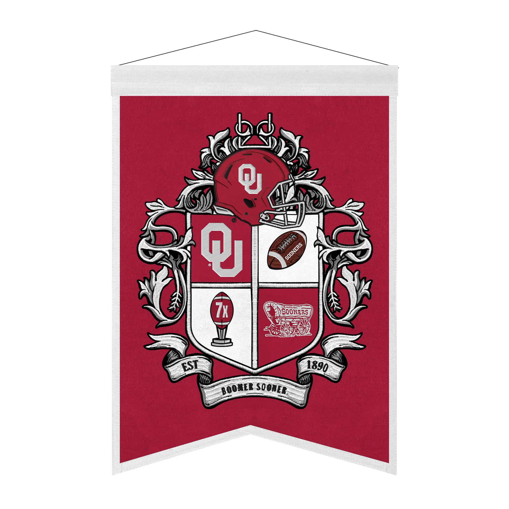 Oklahoma Sooners 15" x 22" Crest Banner