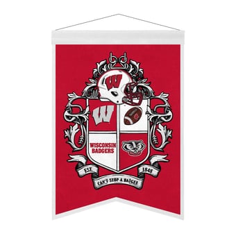Wisconsin Badgers 15" x 22" Crest Banner
