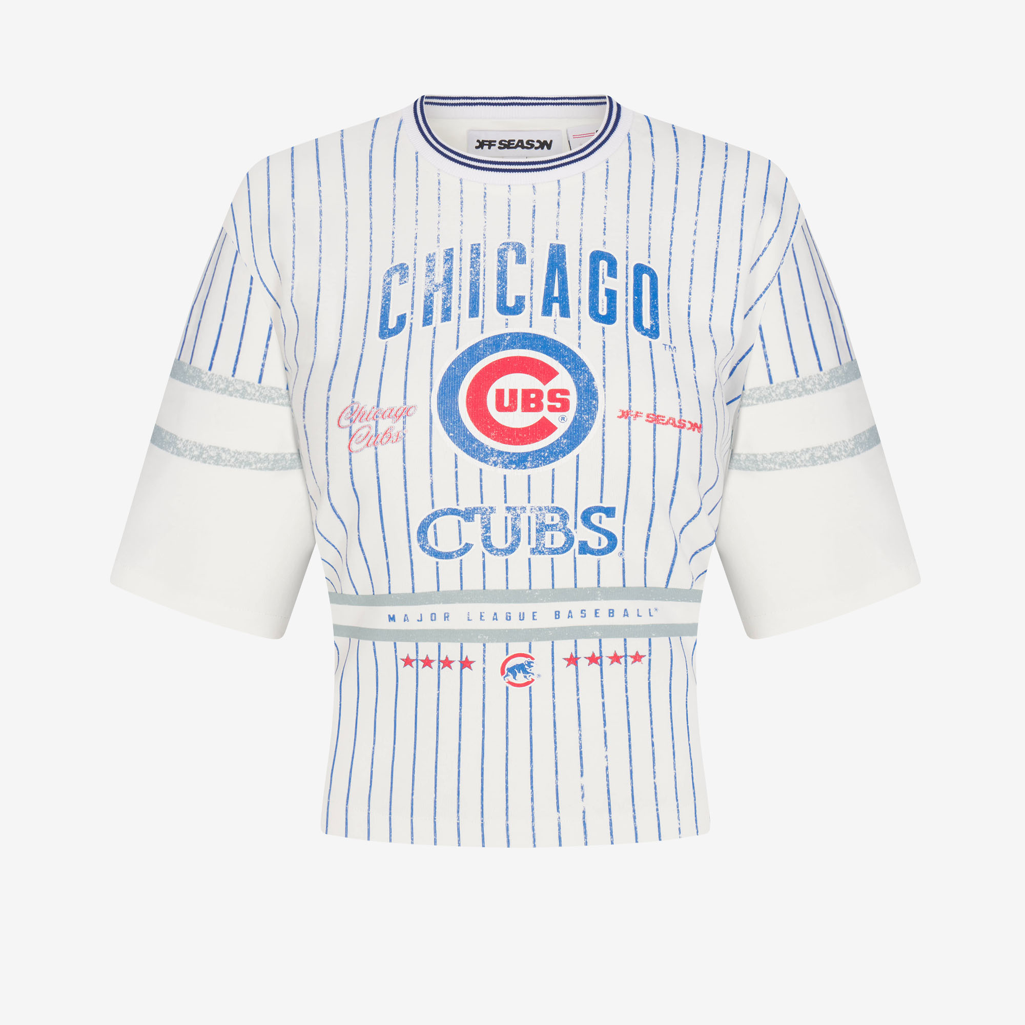 Women’s White Chicago Cubs Lace-Back T-Shirt Women’s White Chicago Cubs Lace-Back T-Shirt