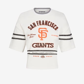 Women's White San Francisco Giants Lace-Back T-Shirt