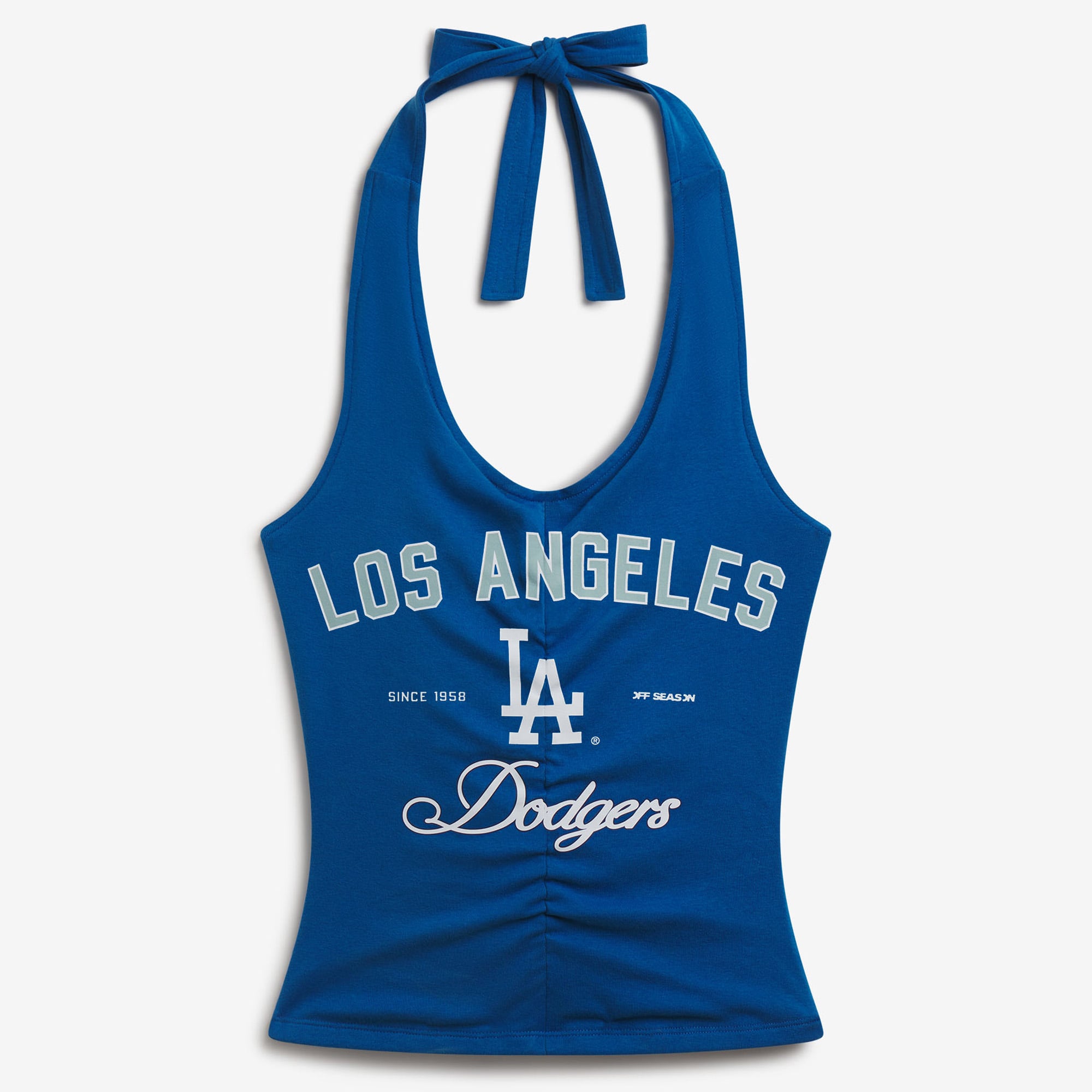 Top alla caviglia con volant dei Royal Los Angeles Dodgers da donna