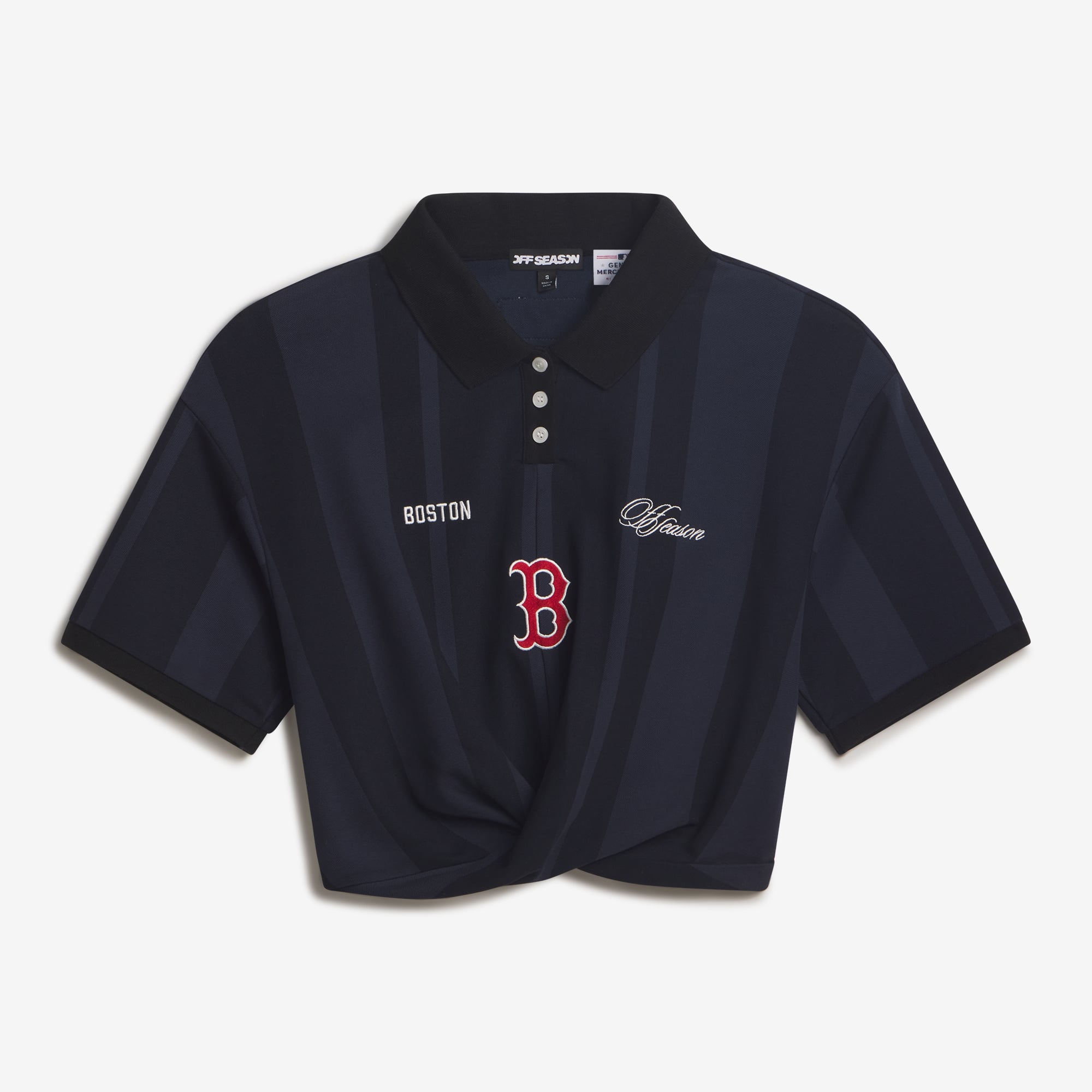 Women's Navy Boston Red Sox Rugby T-Shirt