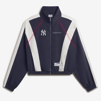 Women's Navy New York Yankees Lightweight Full-Zip Track Jacket