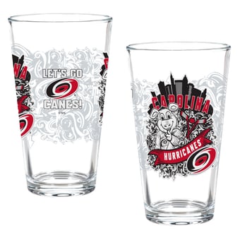 Carolina Hurricanes Hometown Series 16oz Pint Glass 2-Piece Set with Gift Box
