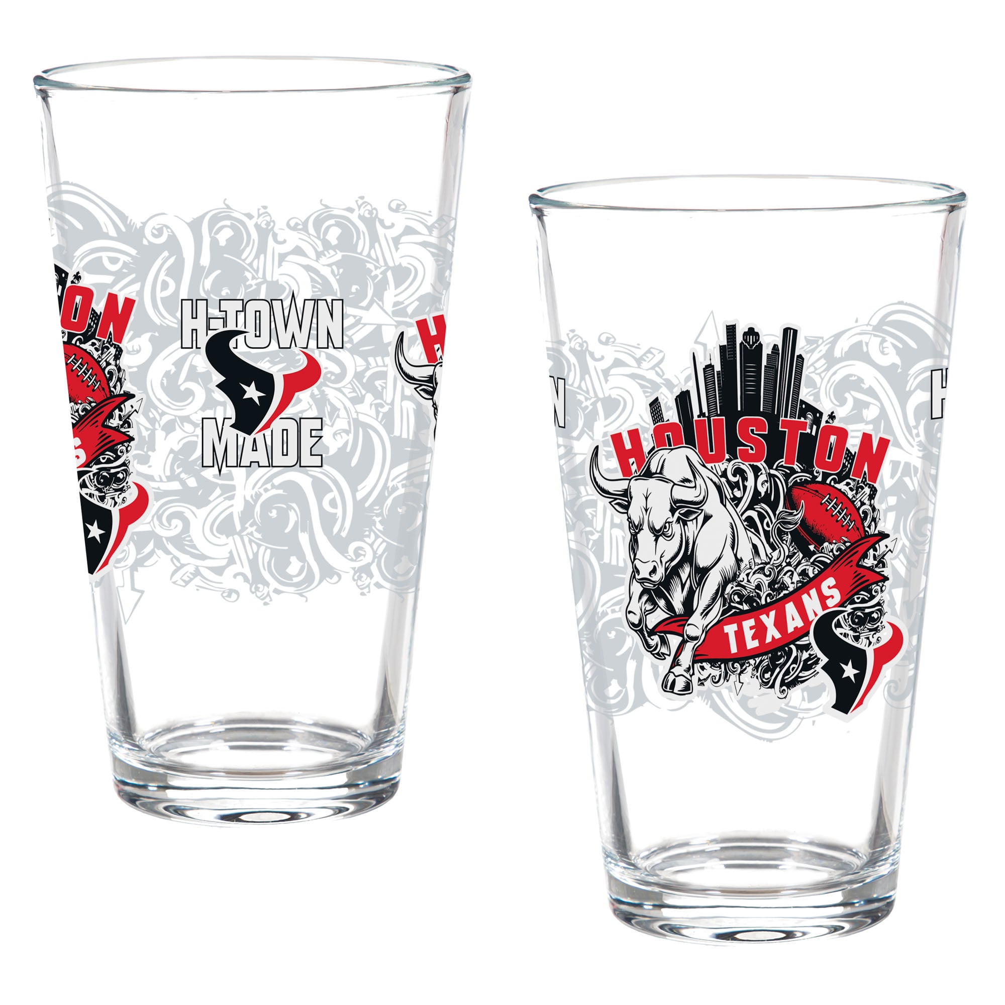 Houston Texans Hometown Series 16oz Pint Glass 2-Piece Set with Gift Box