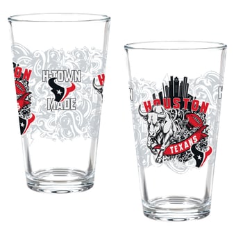 Houston Texans Hometown Series 16oz Pint Glass 2-Piece Set with Gift Box