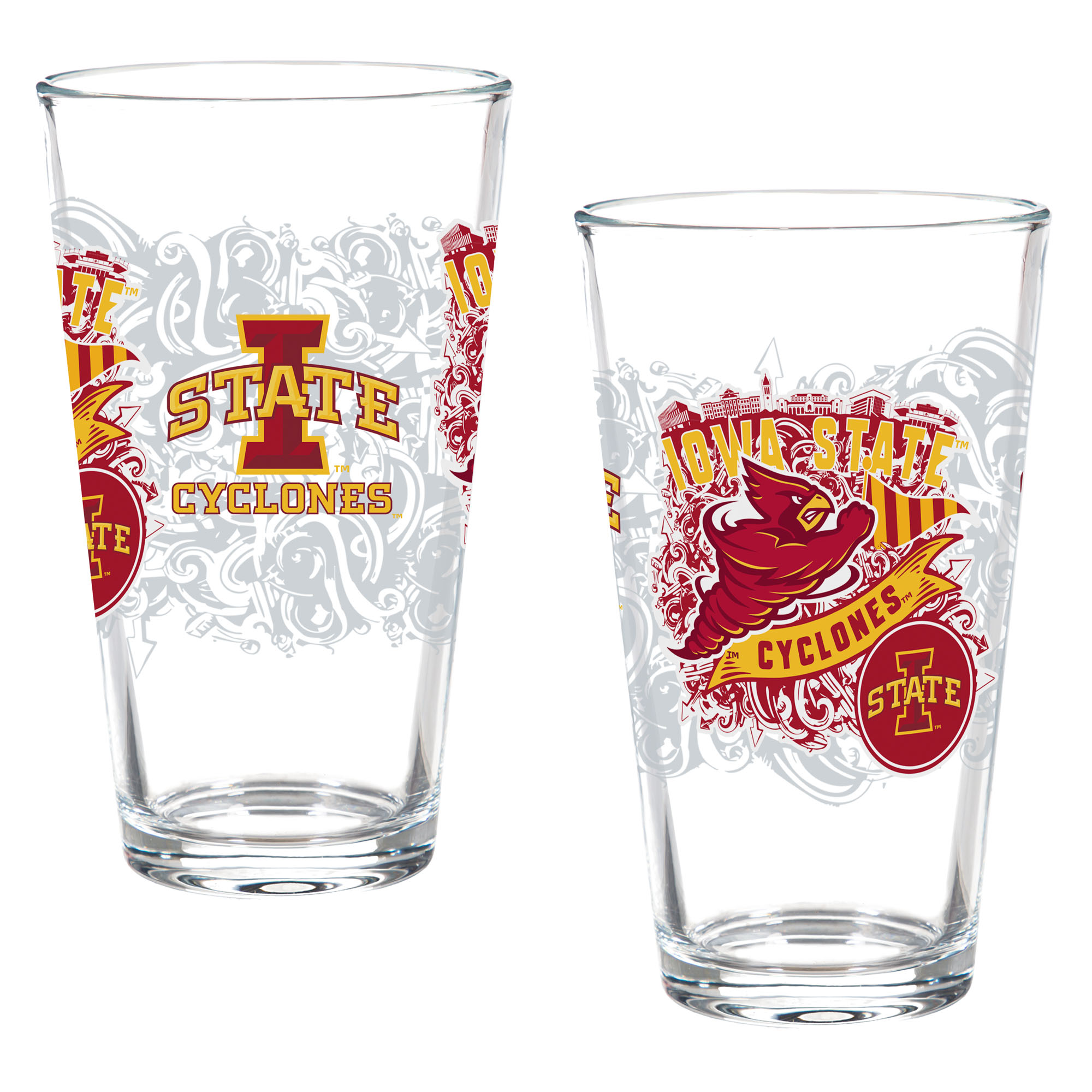Iowa State Cyclones Hometown Series 16oz Pint Glass 2-Piece Set with Gift Box