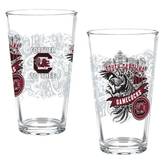 South Carolina Gamecocks Hometown Series 16oz Pint Glass 2-Piece Set with Gift Box