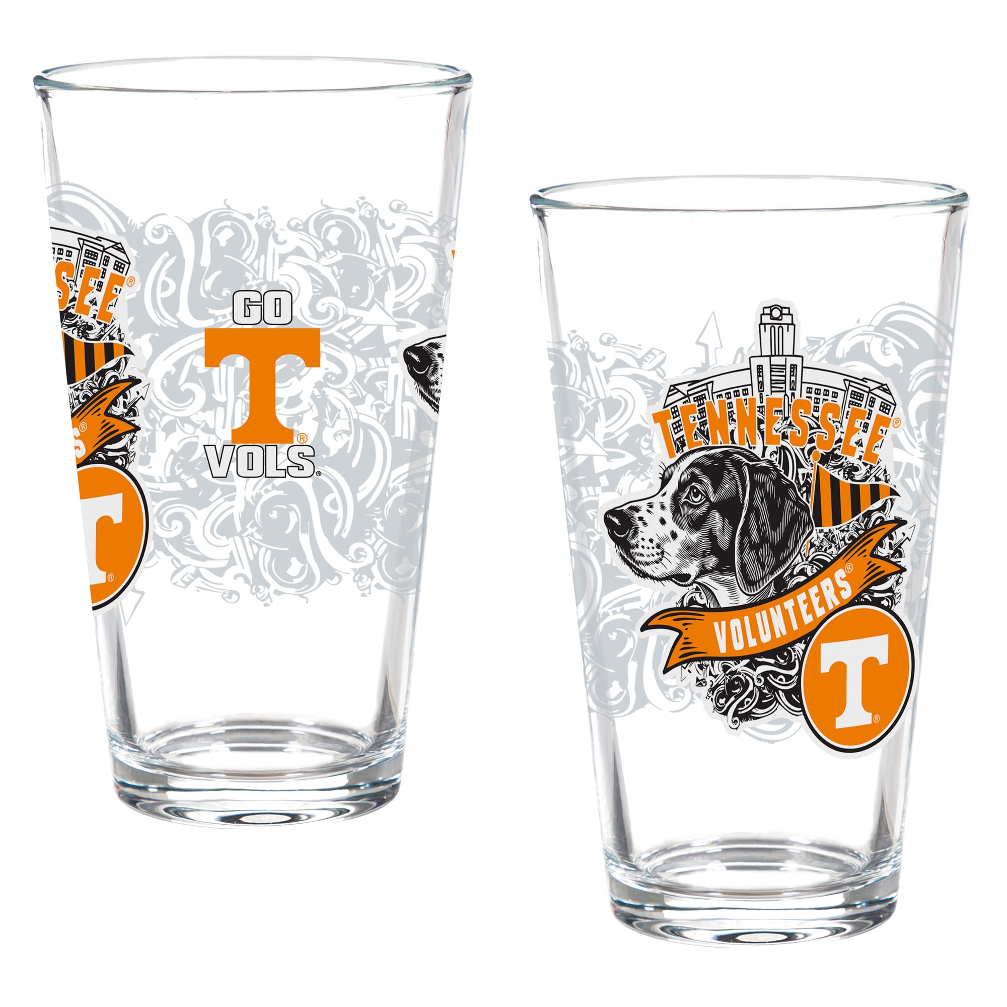 Tennessee Volunteers Hometown Series 16oz Pint Glass 2-Piece Set with Gift Box