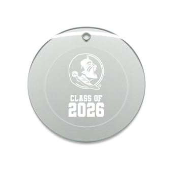 Jardine Florida State Seminoles 3.25" Class of 2026 Round Glass Ornament