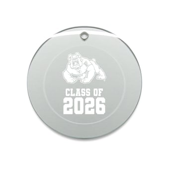 Jardine Fresno State Bulldogs 3.25" Class of 2026 Round Glass Ornament