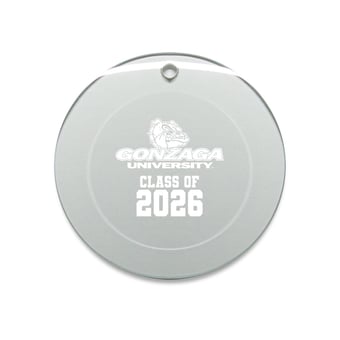 Jardine Gonzaga Bulldogs 3.25" Class of 2026 Round Glass Ornament