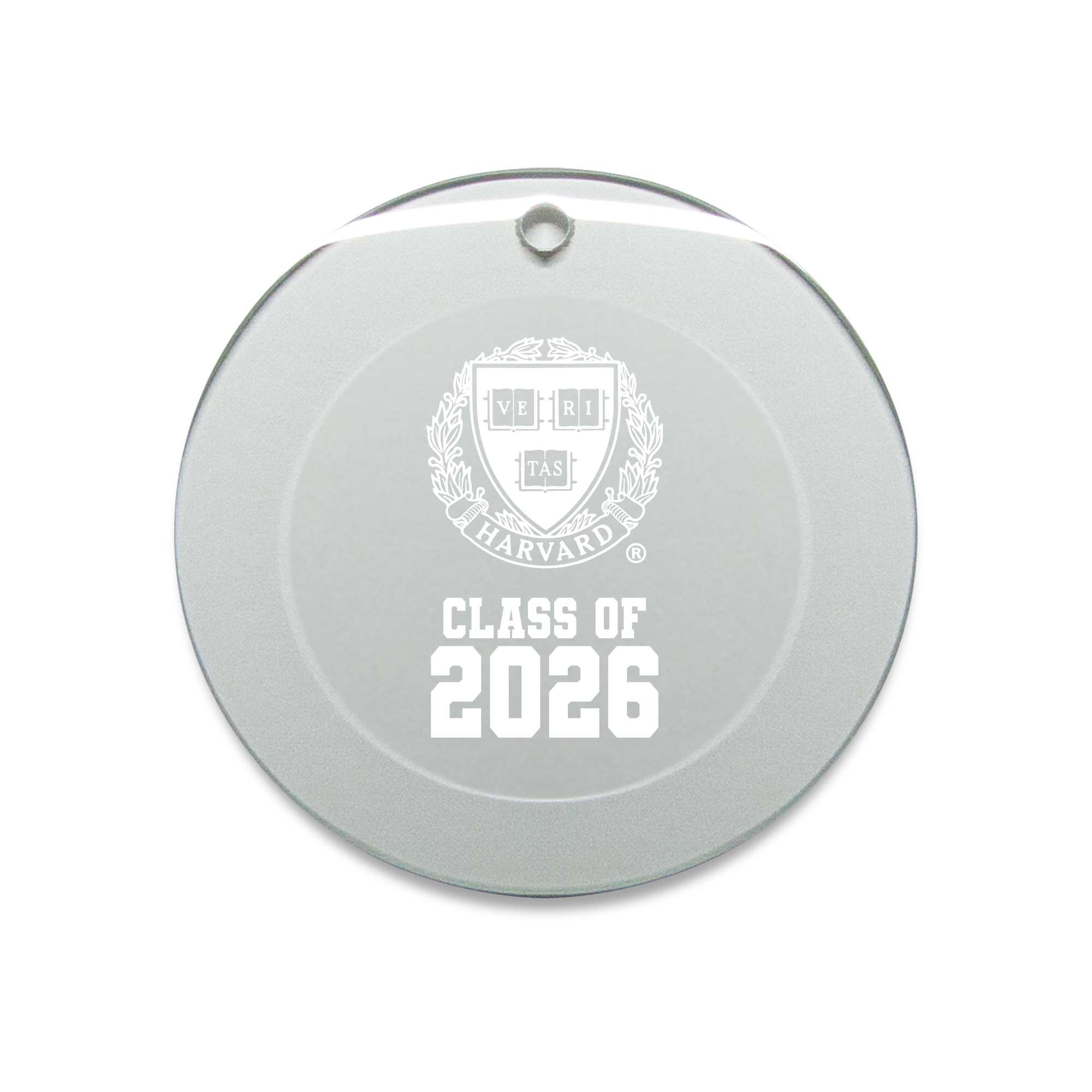Jardine Harvard Crimson 3.25" Class of 2026 Round Glass Ornament