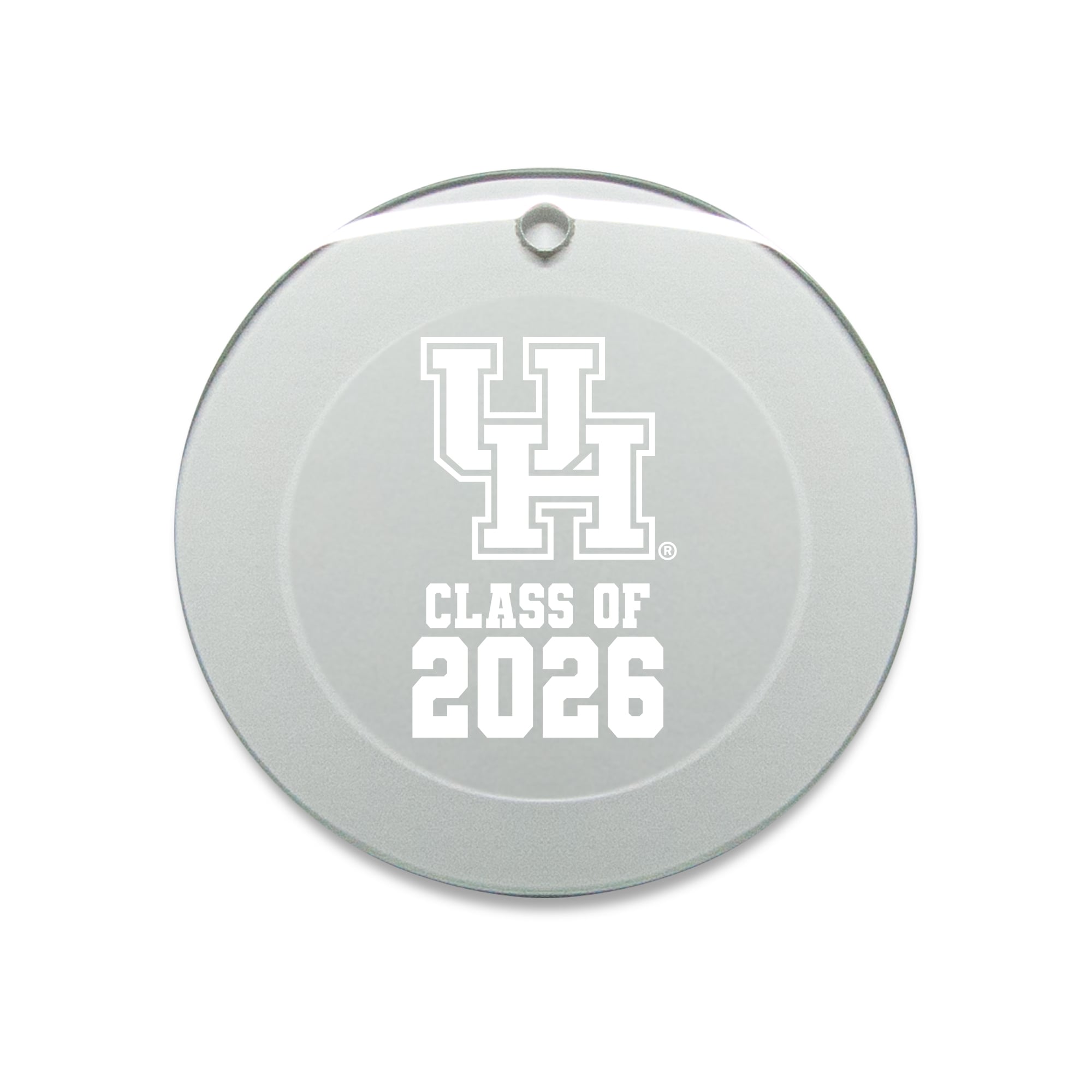 Jardine Houston Cougars 3.25" Class of 2026 Round Glass Ornament