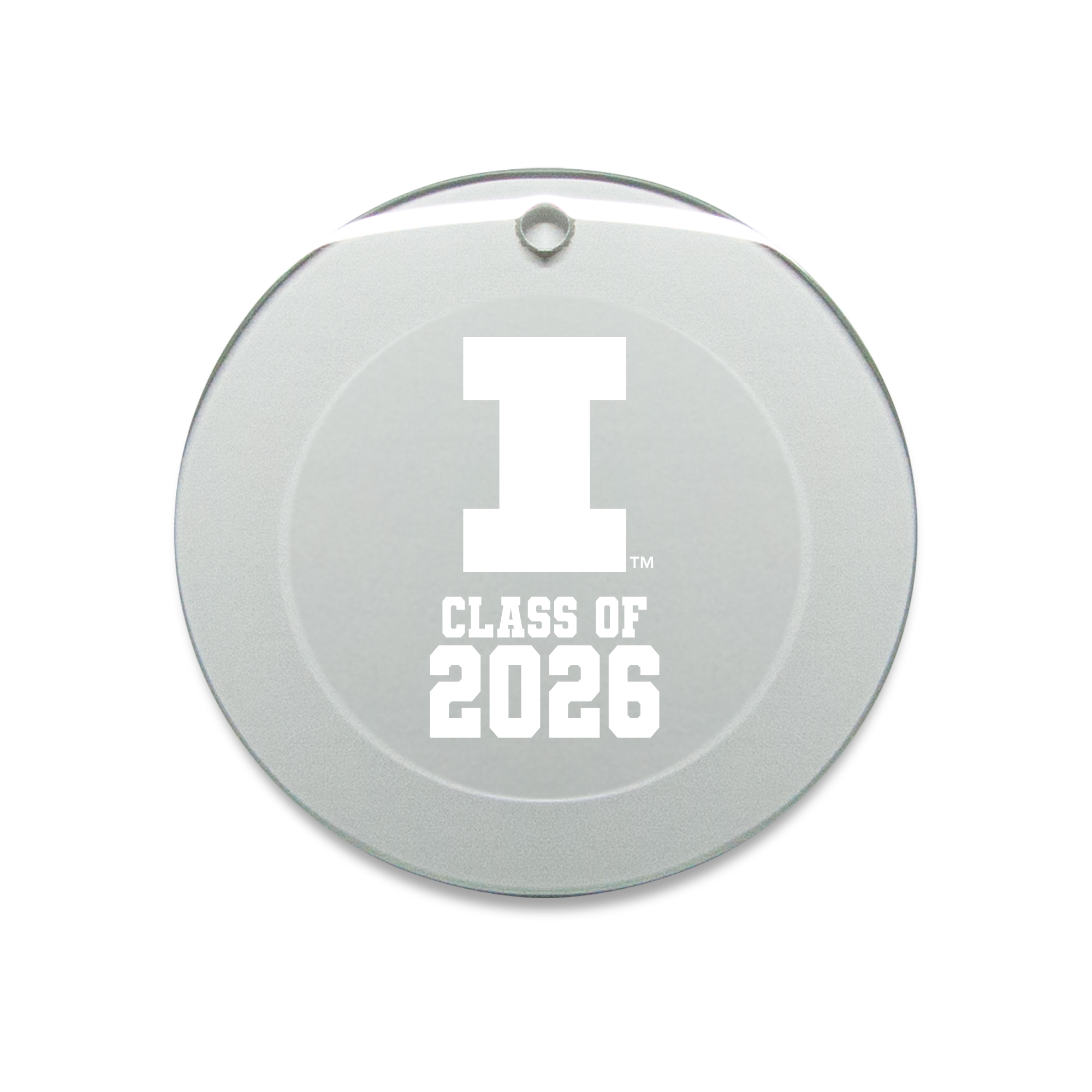Jardine Illinois Fighting Illini 3.25" Class of 2026 Round Glass Ornament