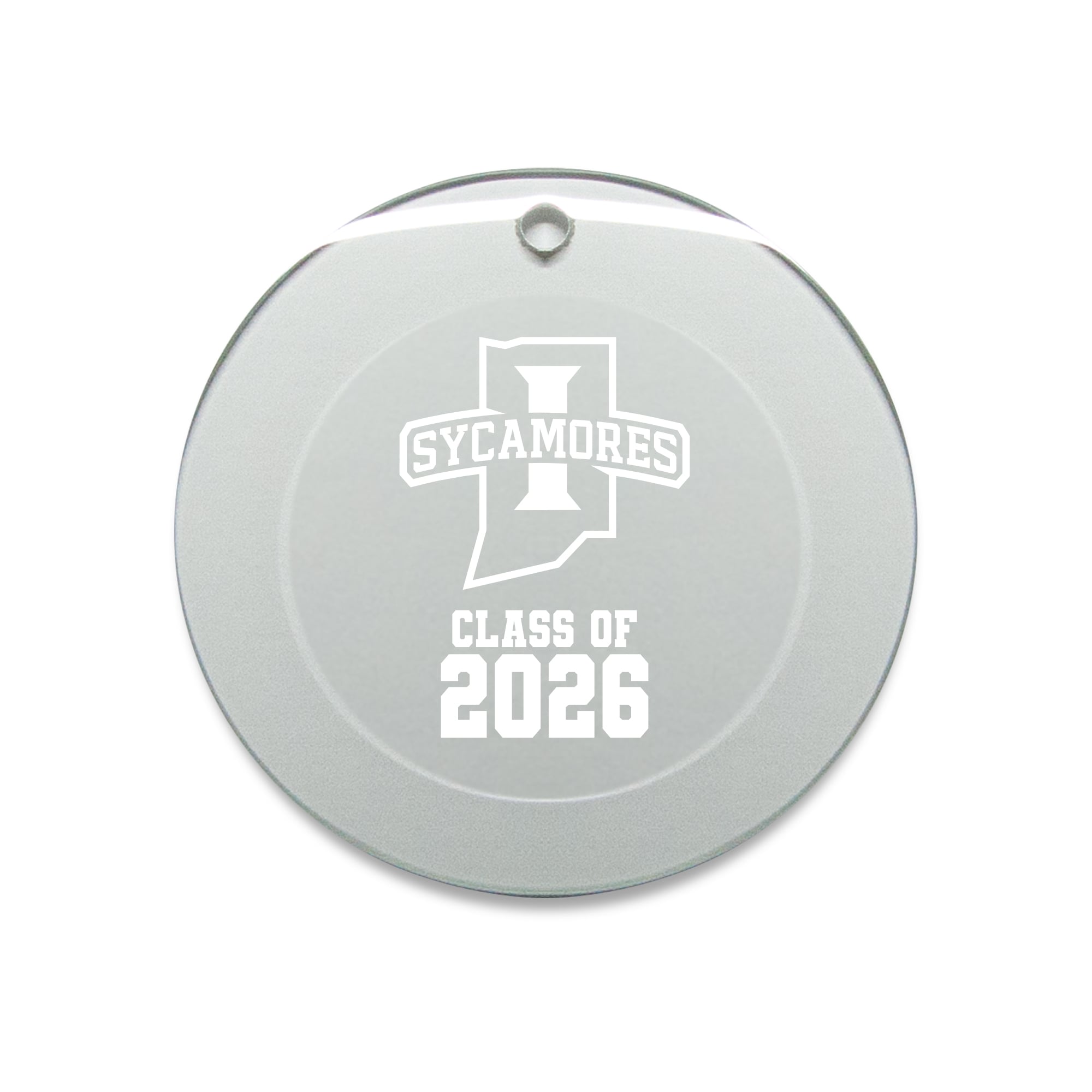 Jardine Indiana State Sycamores 3.25" Class of 2026 Round Glass Ornament