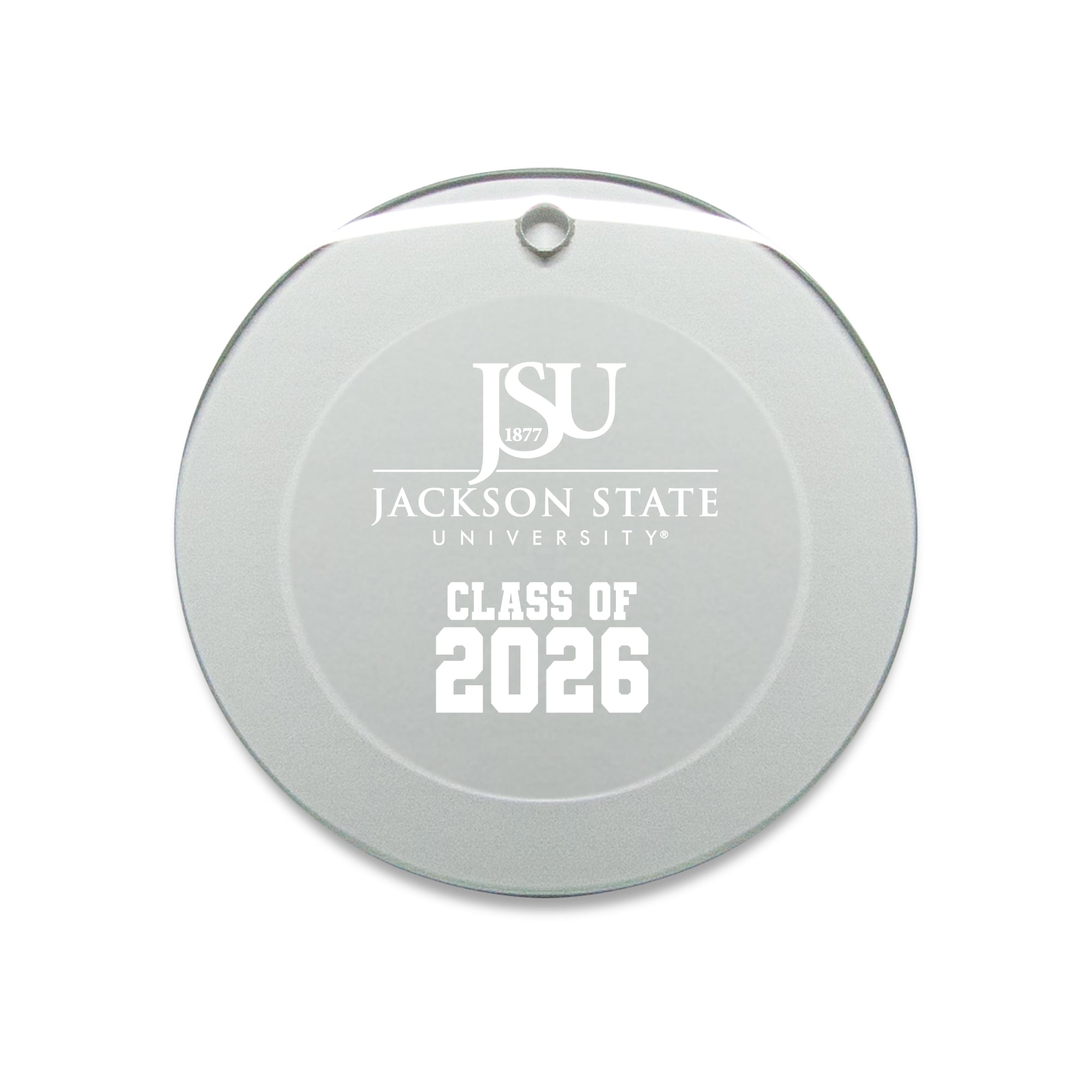 Jardine Jackson State Tigers 3.25" Class of 2026 Round Glass Ornament
