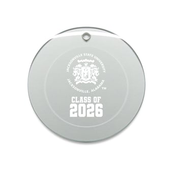 Jardine Jacksonville State Gamecocks 3.25" Class of 2026 Round Glass Ornament