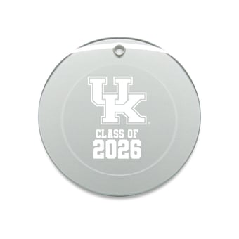 Jardine Kentucky Wildcats 3.25" Class of 2026 Round Glass Ornament