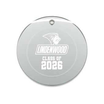 Jardine Lindenwood Lions 3.25" Class of 2026 Round Glass Ornament