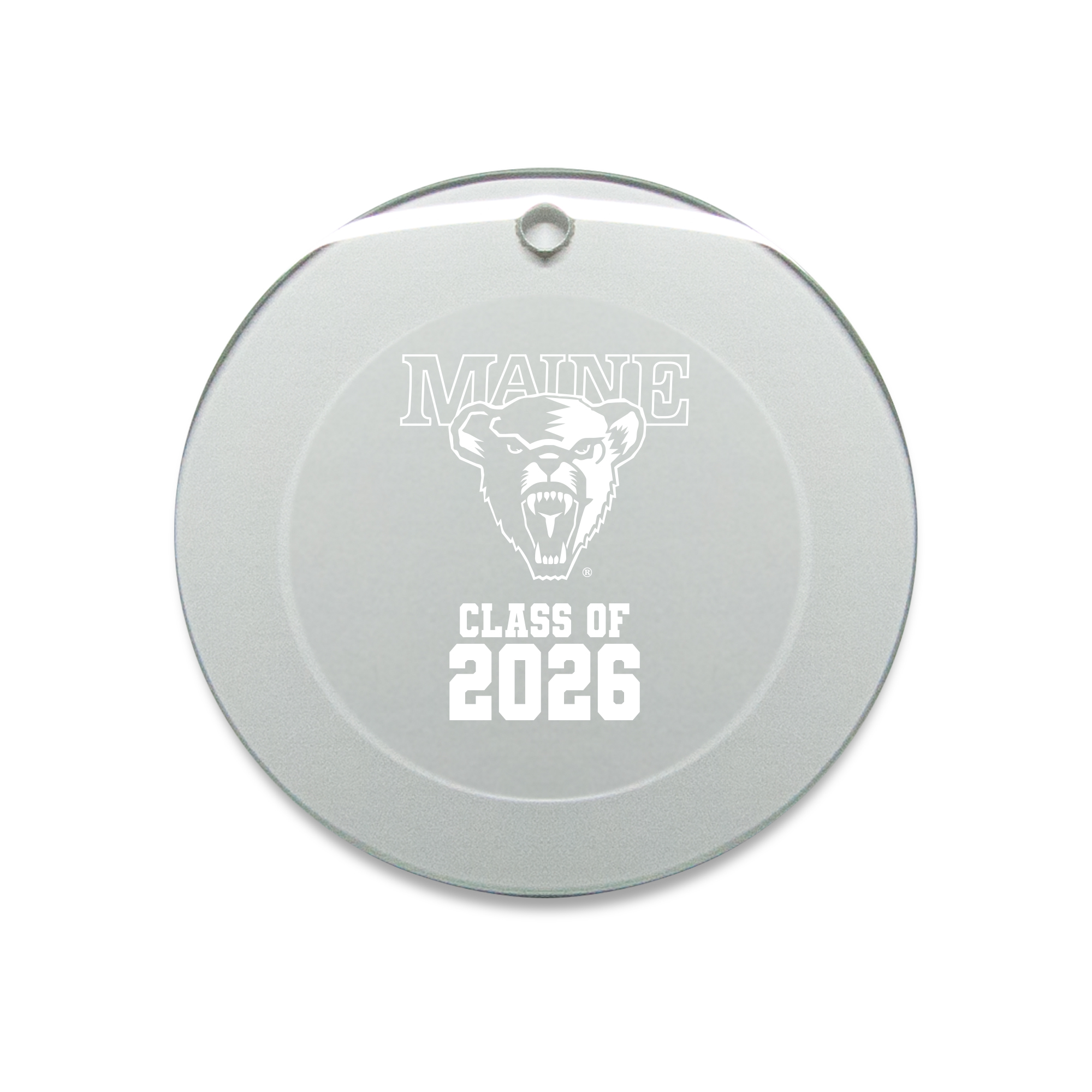 Jardine Maine Black Bears 3.25" Class of 2026 Round Glass Ornament