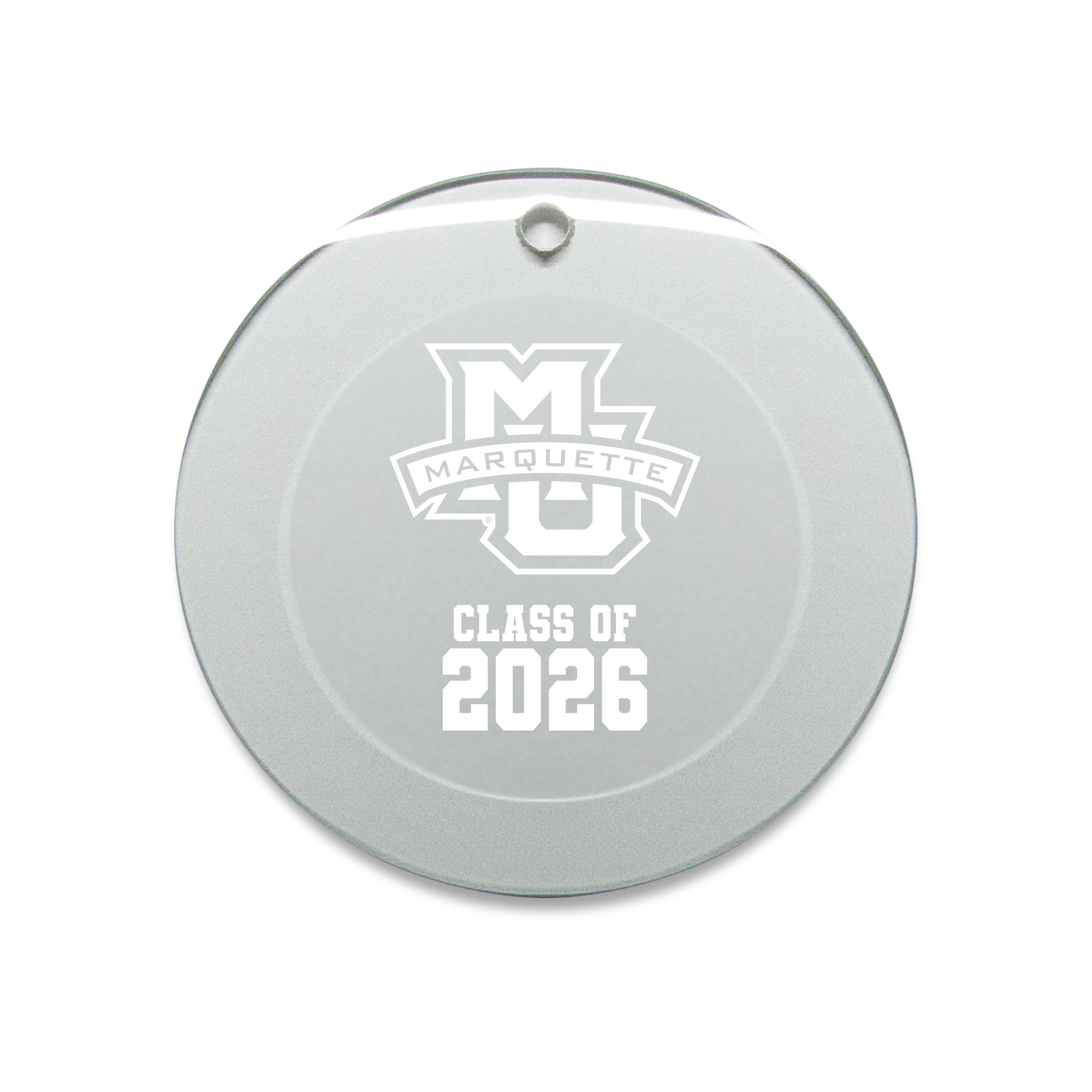 Jardine Marquette Golden Eagles 3.25" Class of 2026 Round Glass Ornament