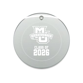 Jardine Marquette Golden Eagles 3.25" Class of 2026 Round Glass Ornament