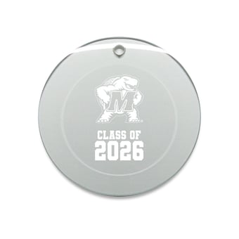 Jardine Maryland Terrapins 3.25" Class of 2026 Round Glass Ornament