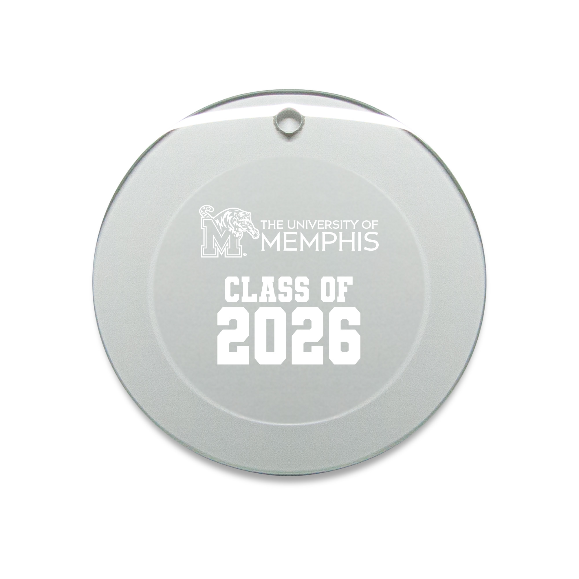 Jardine Memphis Tigers 3.25" Class of 2026 Round Glass Ornament