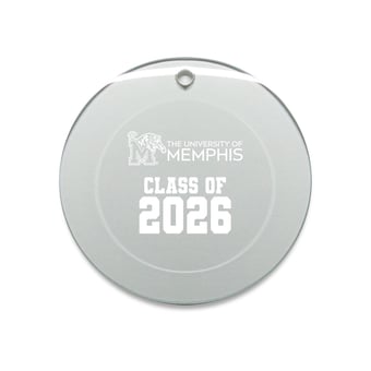 Jardine Memphis Tigers 3.25" Class of 2026 Round Glass Ornament