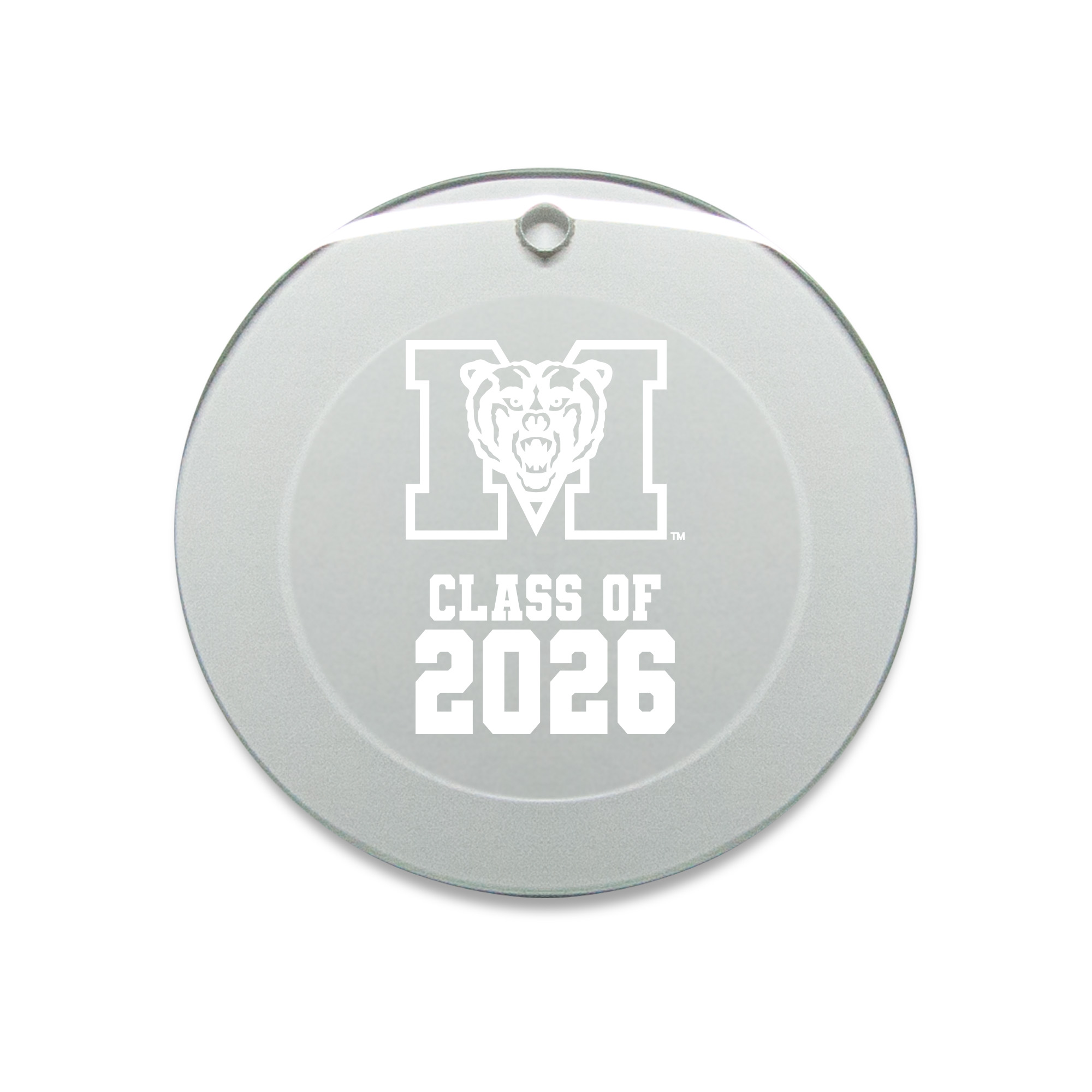 Jardine Mercer Bears 3.25" Class of 2026 Round Glass Ornament