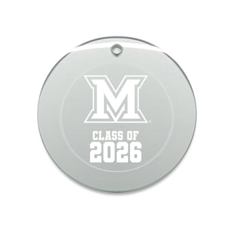 Jardine Miami University RedHawks 3.25" Class of 2026 Round Glass Ornament