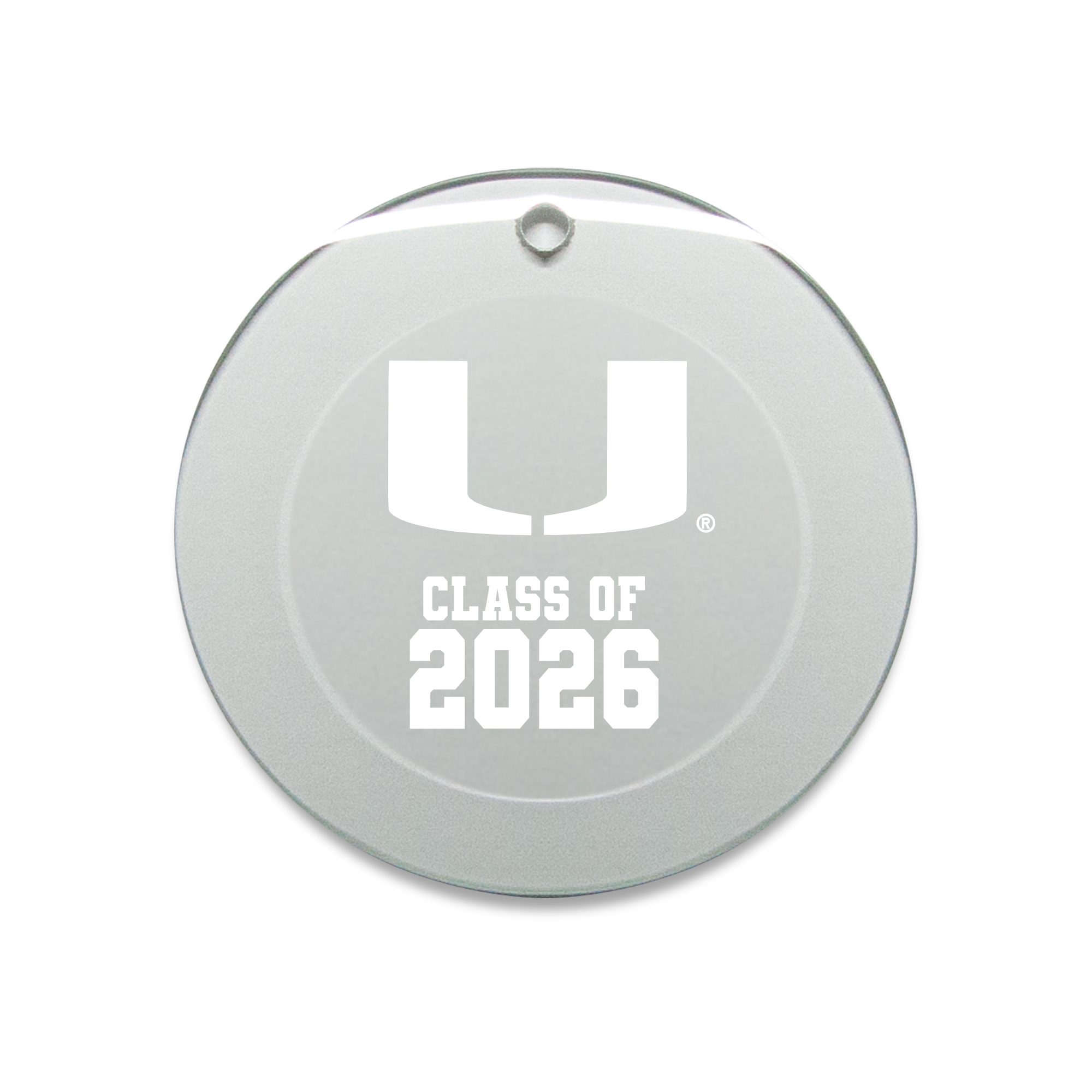 Jardine Miami Hurricanes 3.25" Class of 2026 Round Glass Ornament