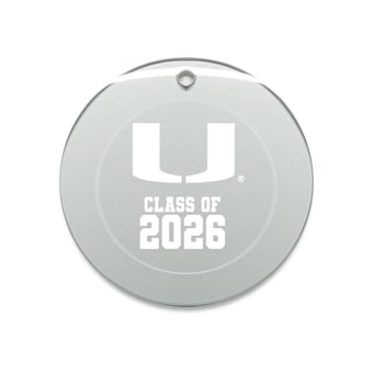 Jardine Miami Hurricanes 3.25" Class of 2026 Round Glass Ornament